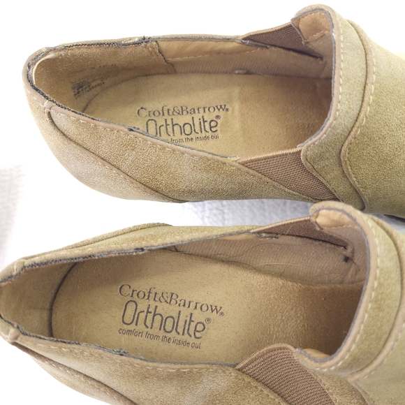 Croft & Barrow Morgan Size 8 Faux Leather Slip On Ankle Boots Heeled Booties - Picture 6 of 9